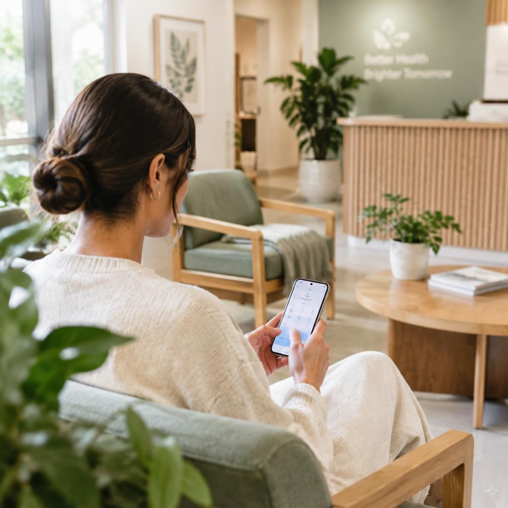 Patient using the Health MediCo Connect app